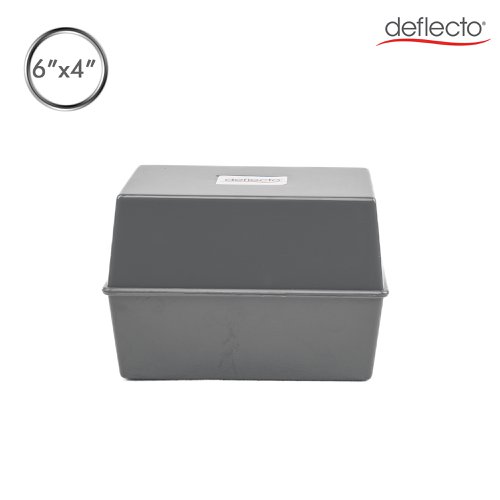 ValueX Essentials Card Index Box 6 x 4 Inches (152 x 102mm) Grey - CP011YTGRY