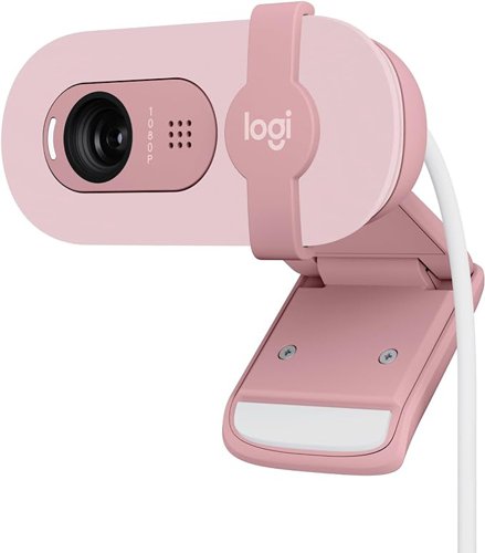 Logitech Brio 100 30 FPS 2MP 1920 x 1080 Pixels Full HD USB Wired Rose Pink Webcam