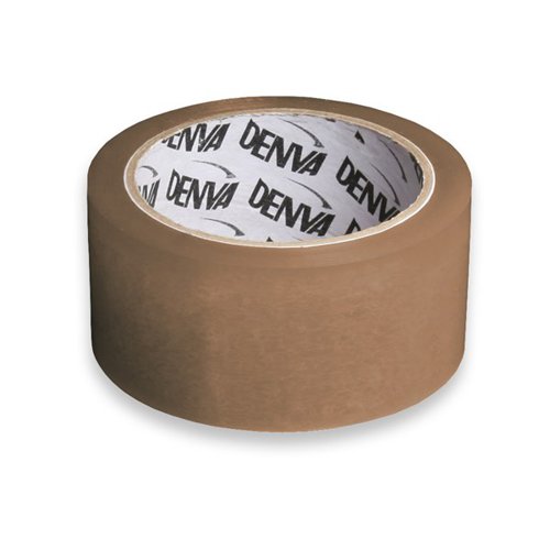 Denva PP Tape 48mm x 66m Buff (Pack 6) - 4866PPDB