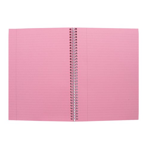 Pukka Pads Irlen Jotta A4 Wirebound 200 Rose Perforated Pages Paper Tinted Ruling With Margin (Pack 3) - IRLJOTA4(ROSE)