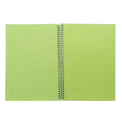 Pukka Pads Irlen Jotta A4 Wirebound 200 Green Perforated Pages Paper Tinted Ruling With Margin (Pack 3) - IRLJOTA4(GREEN)