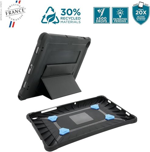 Mobilis ProTech Reinforced Apple iPad 10.9 Inch 10th Generation Black Tablet Case with Kickstand and Handstrap