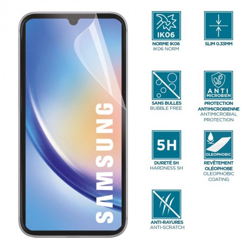 Mobilis Anti-Shock IK06 Samsung Galaxy A34 5G Clear Screen Protector