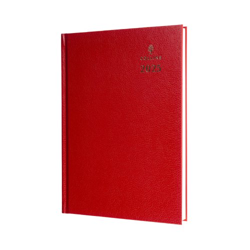 Collins 44 Desk Diary A4 Day to Page 2025 Red 44.15-25 - 821381