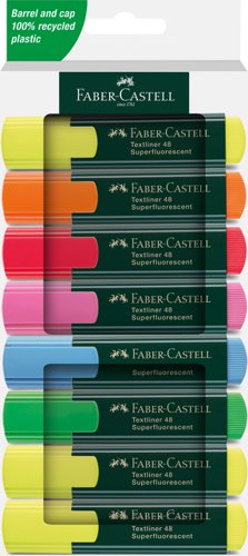 Faber-Castell Highlighter Textliner 48 Assorted Colours (Pack 8) - 254848