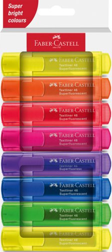 Faber-Castell Highlighter Textliner 46 Assorted Colours (Pack 8) - 254648