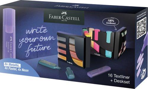 Faber-Castell Highlighter Textliner 46 Assorted Colours (Deskset 16) - 254603