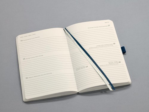 Conceptum Diary 2025 Approx A5 Week To View Softcover Softwave Surface 135x210x27mm Midnight Blue