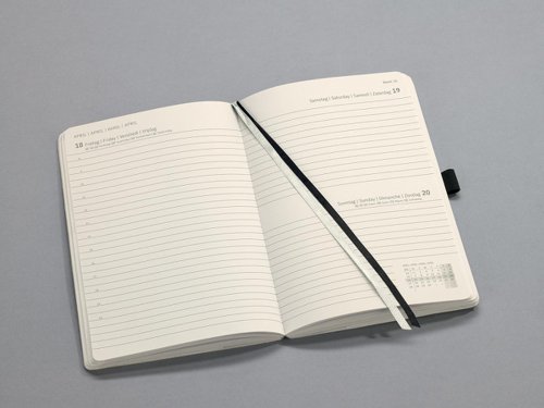 Conceptum Diary 2025 Approx A5 Day Per Page Softcover Softwave Surface 135x210x27mm Black