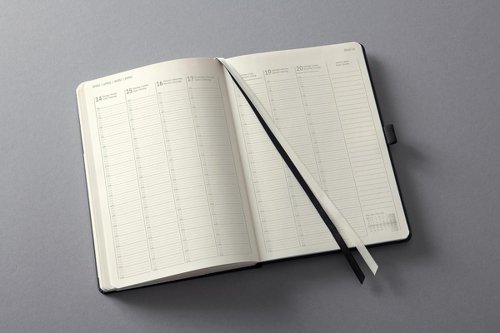 Conceptum Diary 2025 A4+ Week To View Vertical Layout Hardcover Softwave Surface 225x315x20mm Black