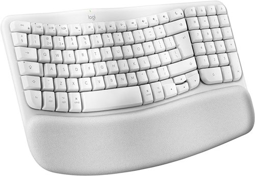 Logitech Wave Keys for Mac Wireless Ergonomic UK White Keyboard