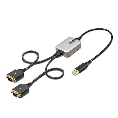 StarTech.com 2ft 2-Port USB to RS232 Serial Adapter