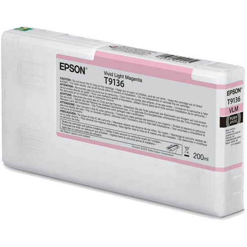 Epson T9136 Vivid Light Magenta Ink 200ml - C13T91360N