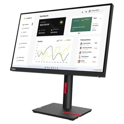 Lenovo ThinkVision T23i-30 23 Inch 1920 x 1080 Pixels Full HD IPS Panel HDMI DisplayPort VGA USB Monitor