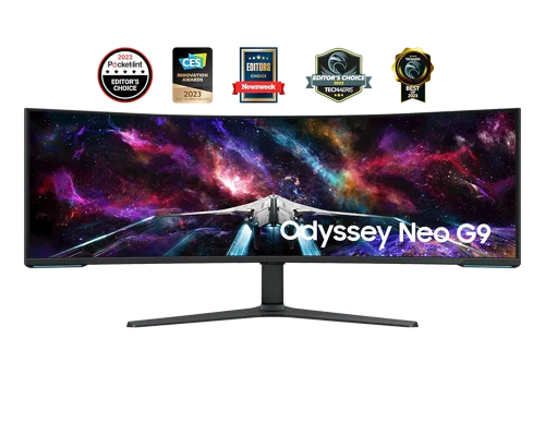 Samsung Odyssey Neo G9 57 Inch 7680 x 2160 Pixels Dual Ultra HD VA Panel FreeSync Premium Pro HDMI DisplayPort Gaming Monitor