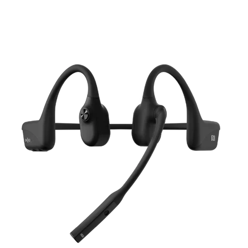 Shokz OpenComm Black Bone Conduction Stereo Bluetooth Headset with Wireless Adapter For PC