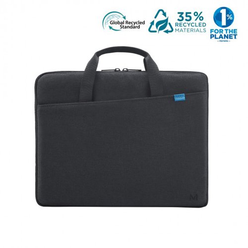 Mobilis Trendy 12.5 to 14 Inch Black 35% Recycled Sleeve Briefcase