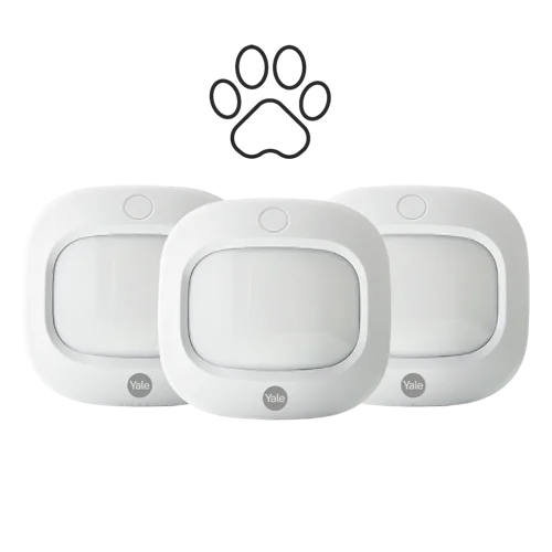 Yale Pet Friendly Motion Detector 3 Pack - Wireless; 200m Range; Intruder and Sync Alarm Accessory