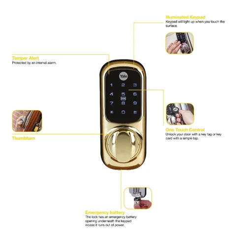 Yale Polished Brass Keyless Connected Smart Lock