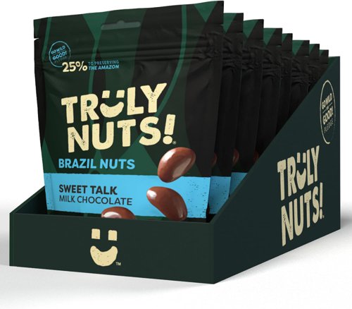 Truly Nuts Milk Chocolate Brazil Nuts One Tree planted for every purchase (Bag 120g) - 0401370