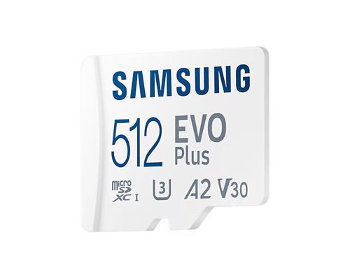 Samsung EVO Plus 512GB V30 A2 MicroSDXC Memory Card and Adapter