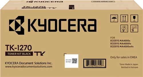 Kyocera TK1270 Black Toner for ECOSYS MA4000x ECOSYS MA4000fx ECOSYS MA4000iwfx 10000 pages