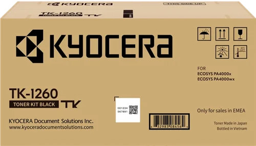 Kyocera KY1260 Black Toner for ECOSYS PA4000x & ECOSYS PA4000wx 10000 pages