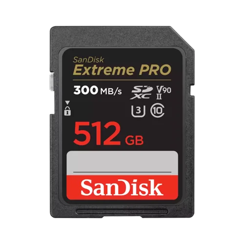 SanDisk Extreme PRO 512GB Class 10 UHS-II U3 V90 SDXC Memory Card