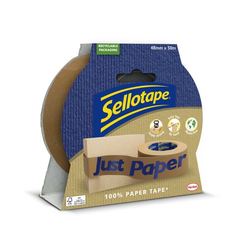 Sellotape Paper Tape 48mm x 50m Brown (Roll) - 2997919