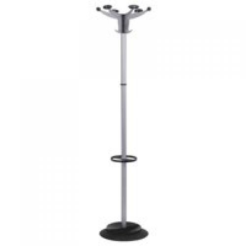 Alba Sevilla Coat Stand 12 Pegs Silver Grey PMSEV