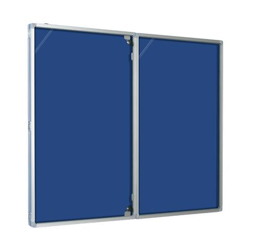 Magiboards Lockable Blue Felt Noticeboard 1500x1200mm  - GF2AB6LBLU