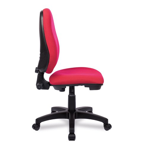 Nautilus Designs Java 100 Medium Back Single Lever Fabric Operator Office Chair Without Arms Red - BCF/I300/RD