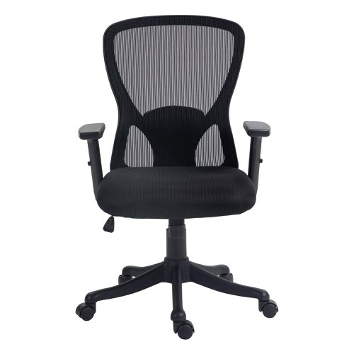 Nautilus Designs Nimbus High Back Mesh Task Operator Office Chair With Height Adjustable Arms Black - BCM/B560/BK