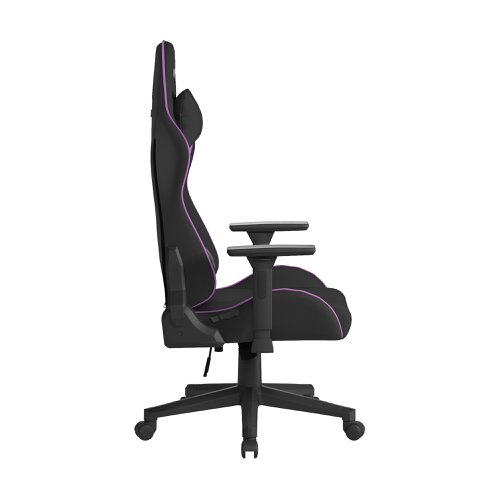 Nautilus Designs Apollo Ergonomic Gaming Chair With 4D Multi-Dimensional Armrests and 155 Degree Tilt Purple/Black - BCP/B390/BK-PL