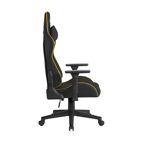 Nautilus Designs Apollo Ergonomic Gaming Chair With 4D Multi-Dimensional Armrests and 155 Degree Tilt Yellow/Black - BCP/B390/BK-YL