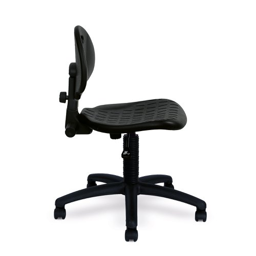 Nautilus Designs Derwent Polyurethane Operator Chair With Spring Loaded Backrest Mechanism Black - DPA/POLY/OPS