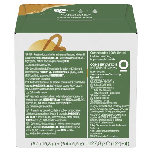 STARBUCKS by Nescafe Dolce Gusto Caramel Macchiato Coffee 12 Capsules (Pack 3) - 12397694