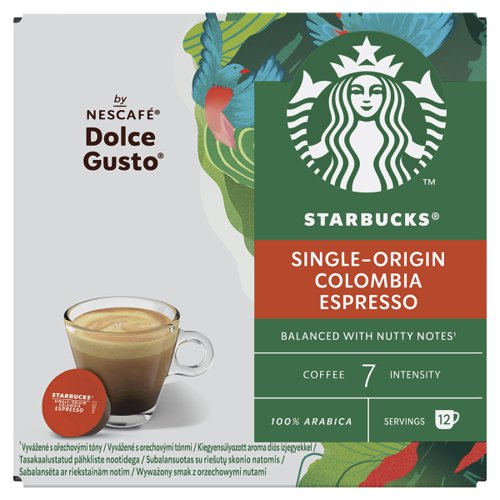 STARBUCKS by Nescafe Dolce Gusto Espresso Colombia Medium Roast Coffee 12 Capsules (Pack 3) - 12397720