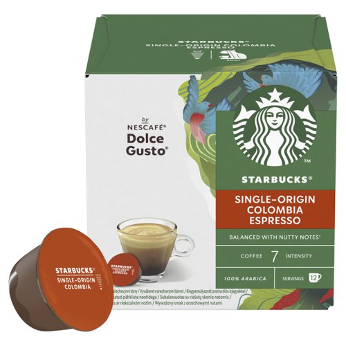 STARBUCKS by Nescafe Dolce Gusto Espresso Colombia Medium Roast Coffee 12 Capsules (Pack 3) - 12397720