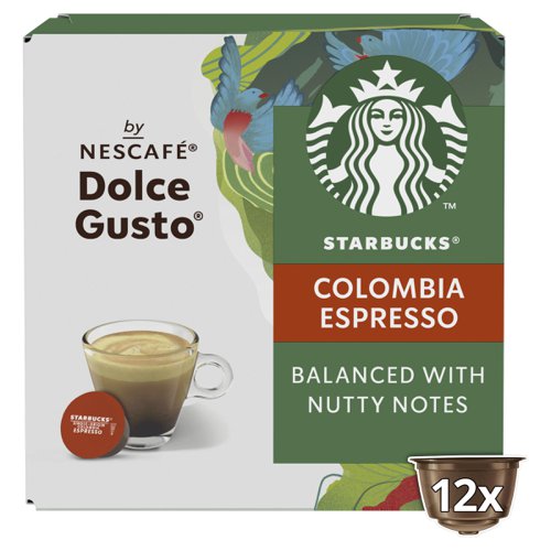 STARBUCKS by Nescafe Dolce Gusto Espresso Colombia Medium Roast Coffee 12 Capsules (Pack 3) - 12397720