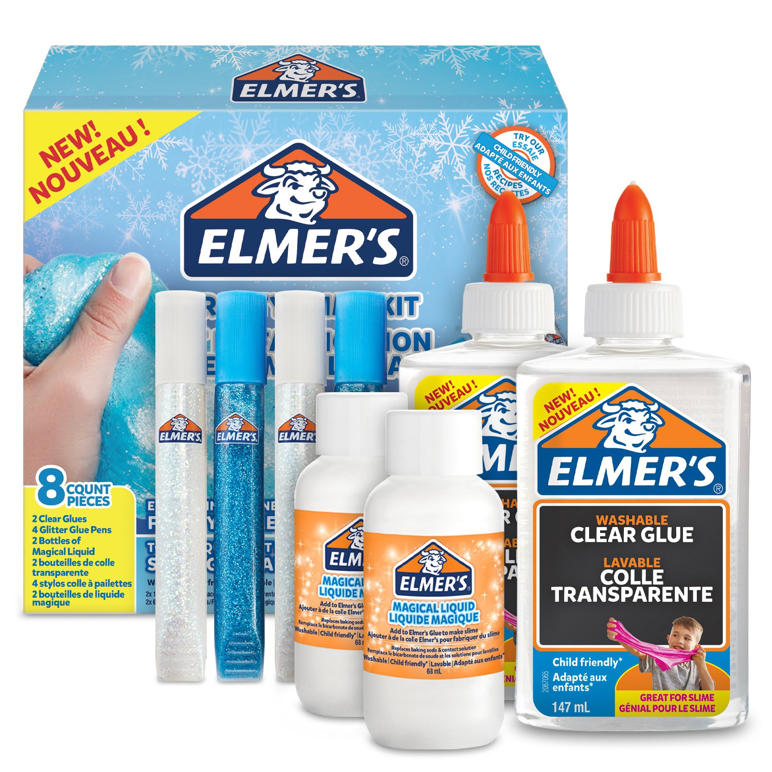 Elmers Glue Frosty Slime Kit 2077254 Piece Set with PVA Glue