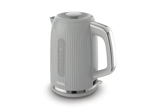 Breville Bold Electric 3kW Kettle 1.7L capacity Fast Boil Grey Gloss & Silver Chrome  - VKT222