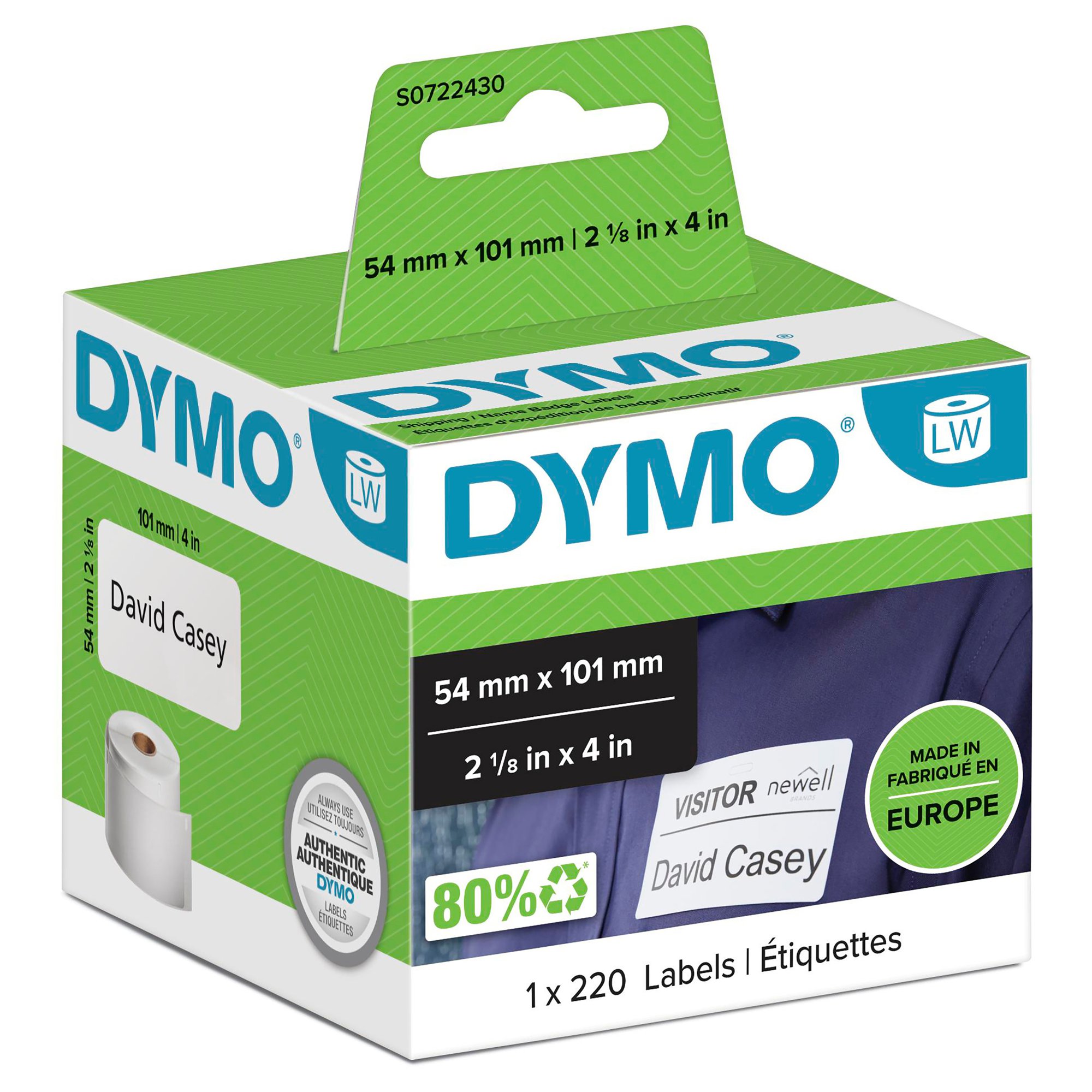 OEM Dymo 99013 (S0722410) LabelWriter Large Address Labels 89mm x 36mm Transparent                   