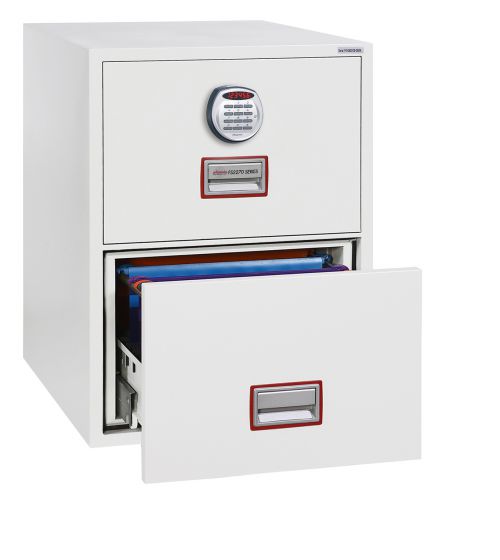 Phoenix World Class Vertical Fire File 2 Drawer Filing Cabinet With Electronic Lock - FS2272E