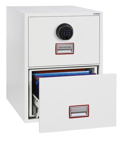 Phoenix World Class Vertical Fire File 2 Drawer Filing Cabinet With Fingerprint Lock - FS2272F