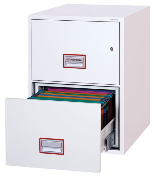 Phoenix World Class Vertical Fire File 2 Drawer Filing Cabinet With Key Lock - FS2272K