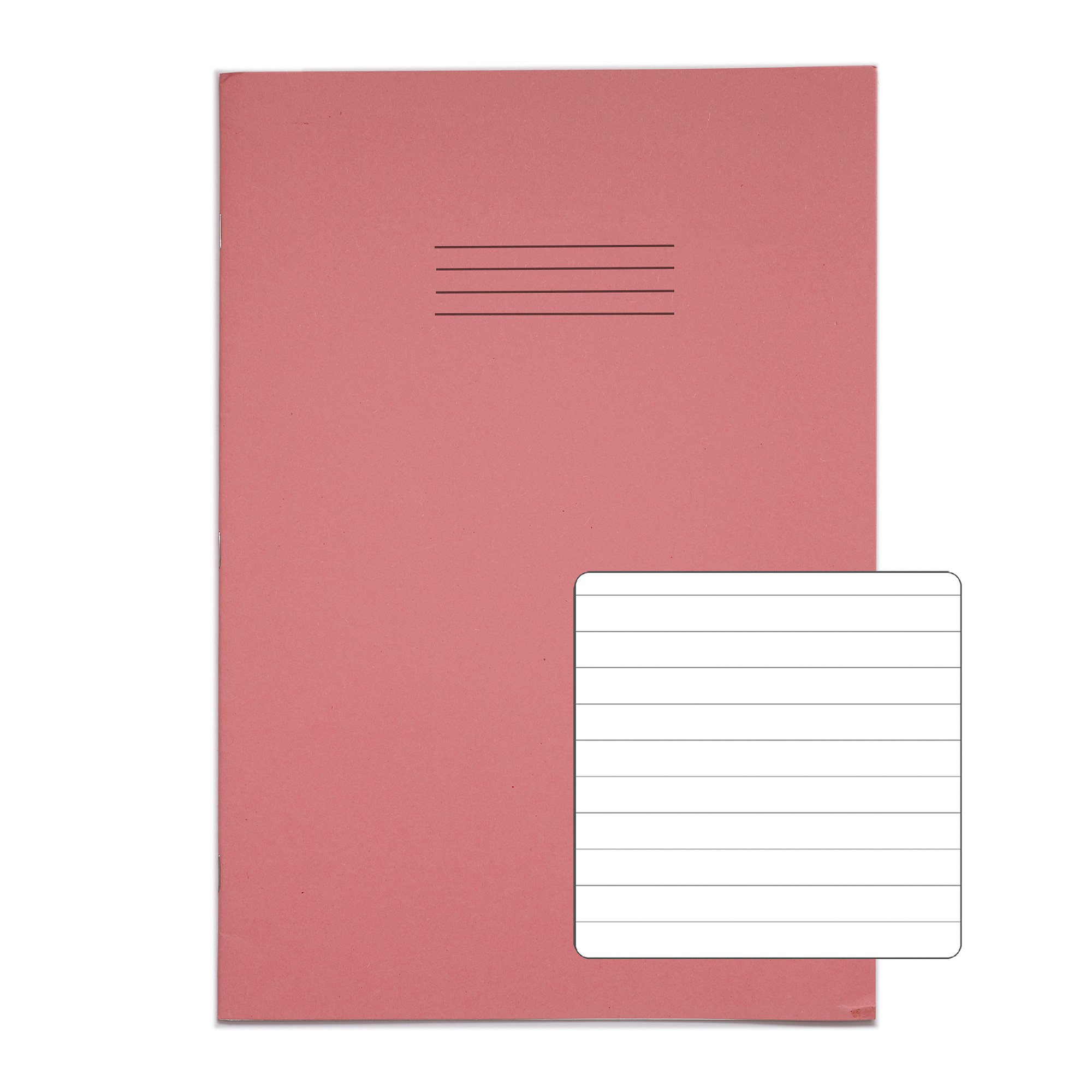 RHINO 13 x 9 Oversized Exercise Book 40 Page, Pink, F8 (Pack of 100)