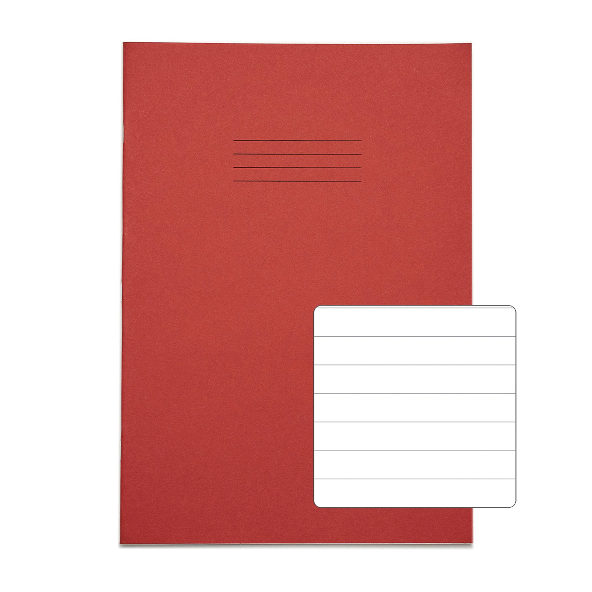 RHINO 13 x 9 Oversized Exercise Book 40 Page, Red, F12 (Pack of 100)
