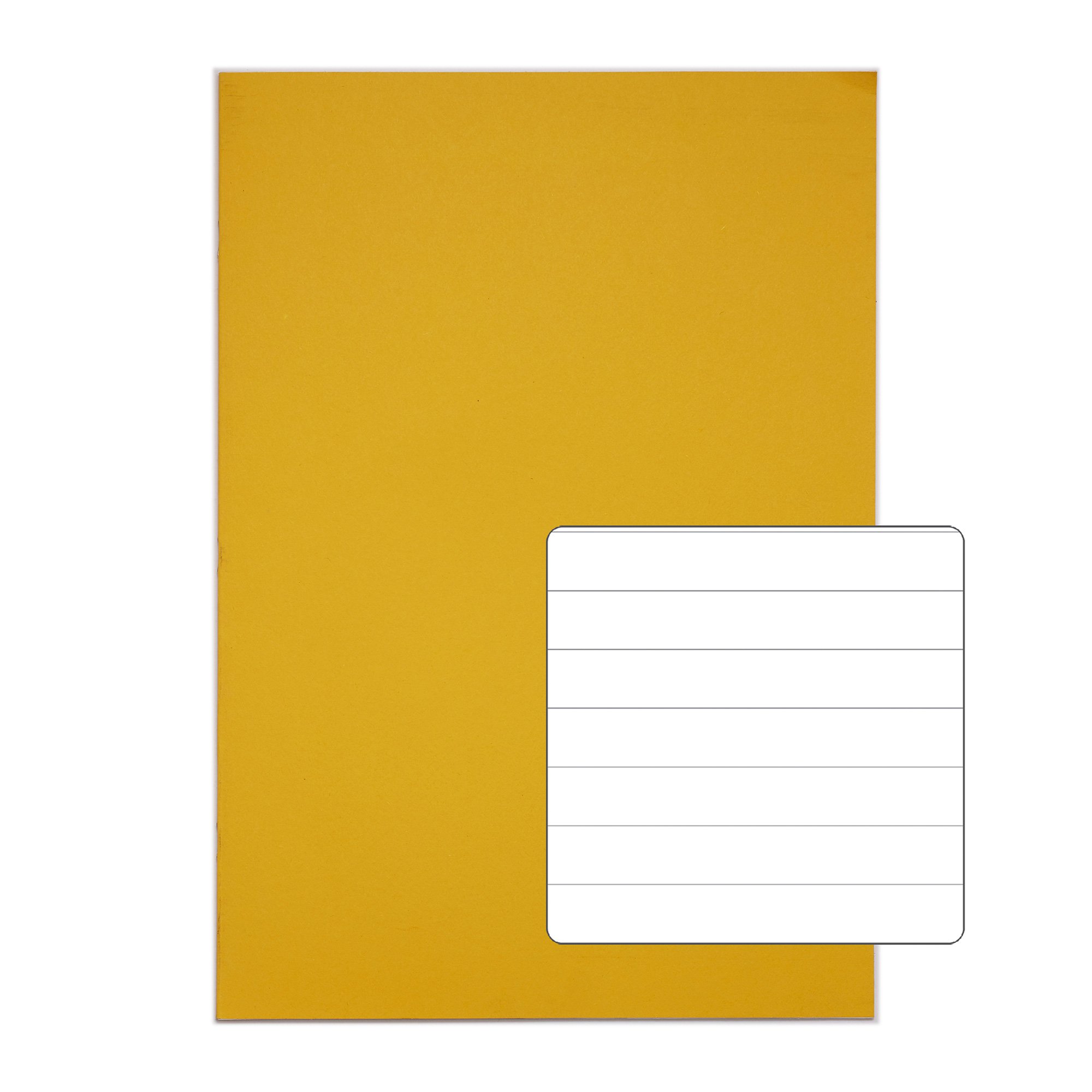 RHINO 13 x 9 Oversized Exercise Book 40 Page, Yellow, F12 (Pack of 100)