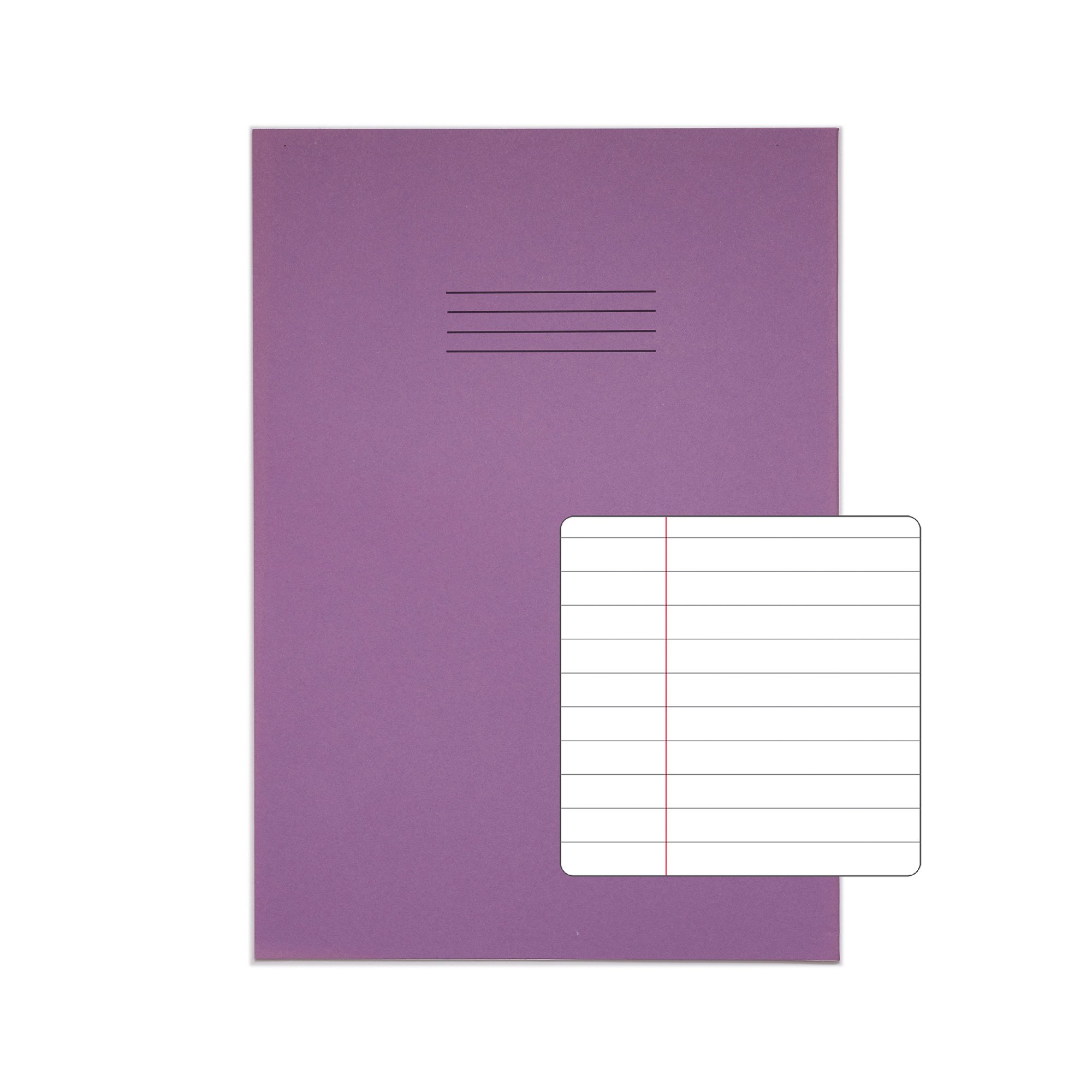 RHINO 13 x 9 Oversized Exercise Book 48 Page, Red, F8M (Pack of 50)